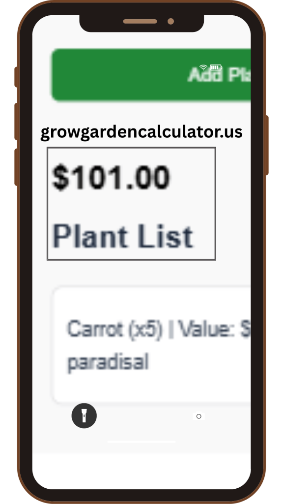 Review total calculation of plant values using grow a garden calculator summary